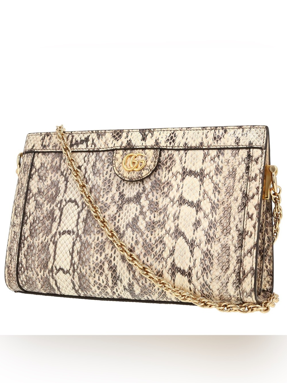Gucci Python Ophidia Crossbody Bag with Gold Chain